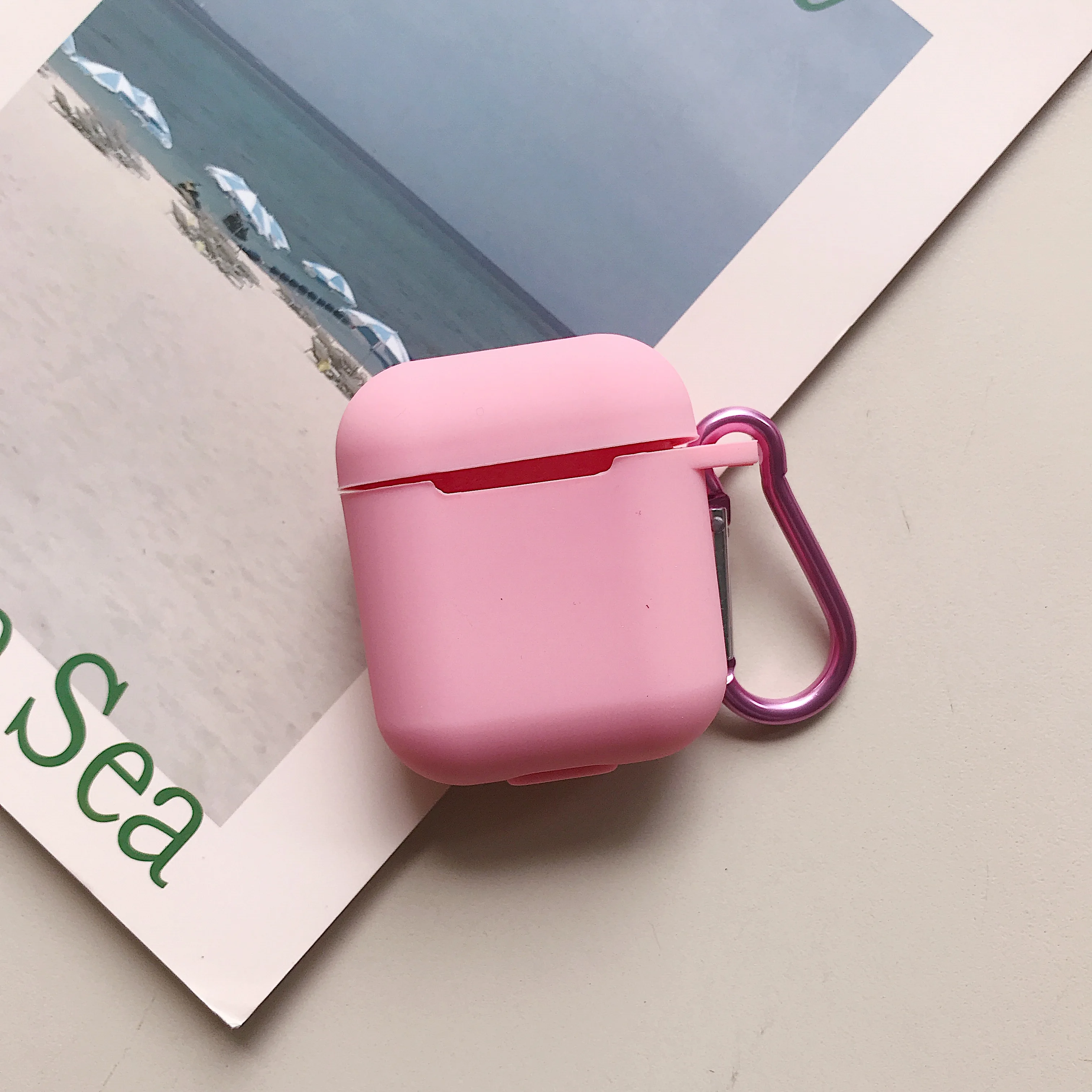 

Luxury Protective Earphone Cases For Apple Airpods1 Soft TPU Silicone Anti-fall arpods Cover For AirPods 2 Cases With Hook