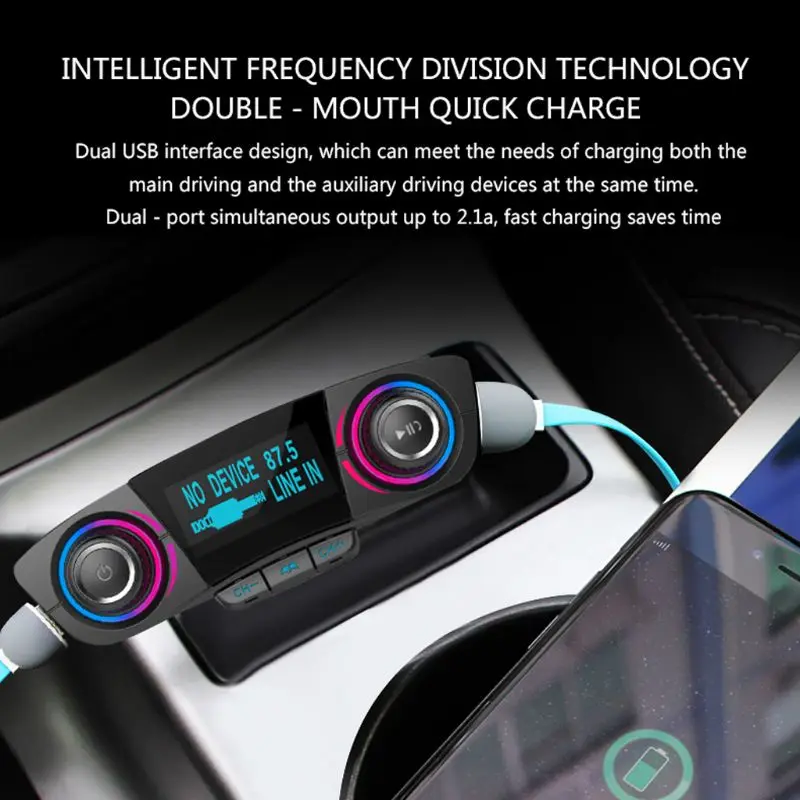 Автомобильный Bluetooth fm-передатчик Aux модулятор аудио MP3-плеер Автоаксессуары