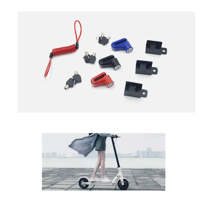 Портативная Противоугонная Блокировка стальной проволоки велосипед электрический скейтборд дисковые тормоза блокировка колес для Xiaomi Mijia M365 скутер аксессуары