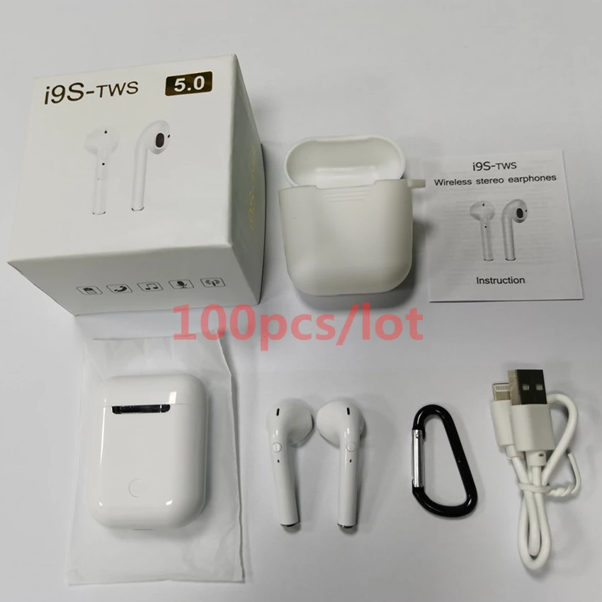 i9s tws 100 шт./лот, высокое качество, мини i9s TWS, Bluetooth наушники, беспроводные наушники, наушники для оригинального телефона iphone Android - Цвет: i9s tws