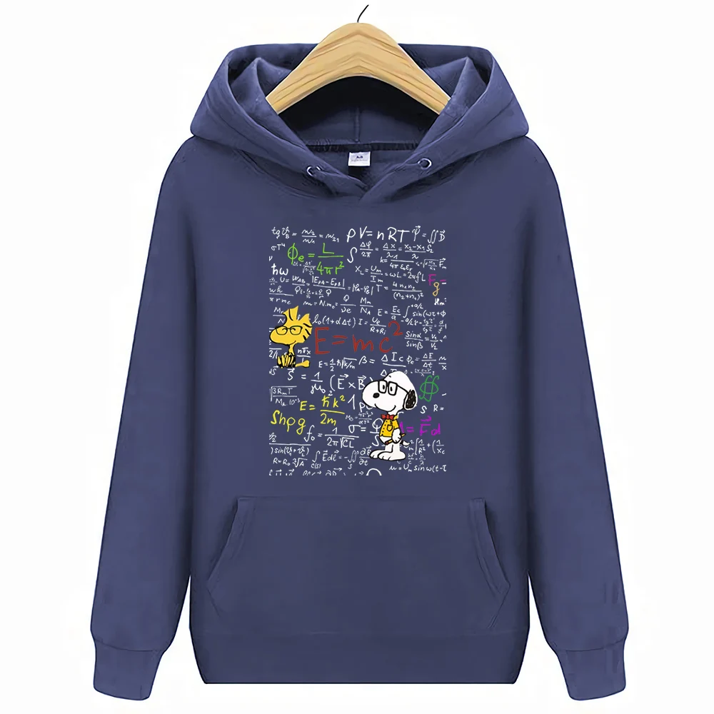 Peanuts Snoopy собака Charlie коричневый забавные очки Nerdy черные толстовки - Цвет: Тёмно-синий