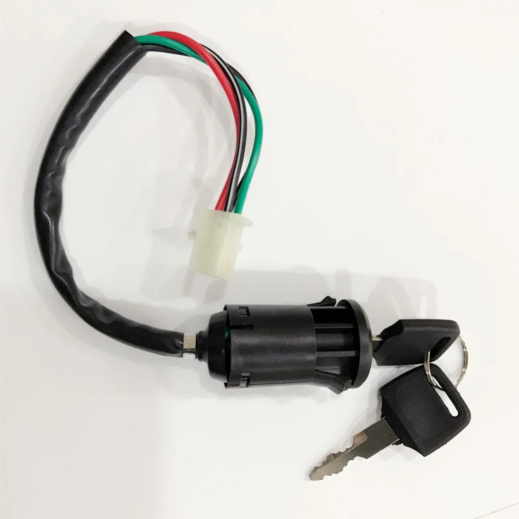 4 Wire Key Ignition Switch Lock For GY6 AYV Scooter Dirt Bike Go Kart 4 Wire Key Ignition Switch Lock For GY6 AYV Scooter Dirt Bike Go Kart