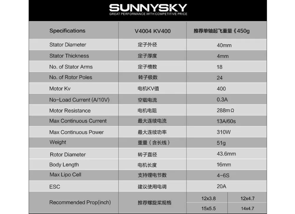 SunnySky 300KV 400KV высокоэффективный бесщеточный мотор V4004 для FPV Mulit-Rotor Квадрокоптер RC дроны аксессуары