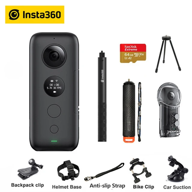 add dive case Insta360 One X Экшн-камера VR 360 панорамная камера для iPhone x xs Android 5,7 K видео 18MP невидимая селфи-палка Insta 360 - Цветной: add dive case