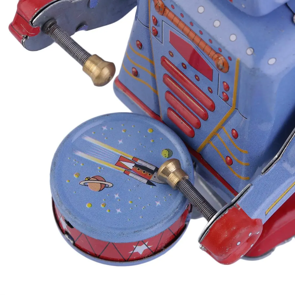 OCDAY Vintage Drumming Robot Metal Tin Clockwork Wind Up Tin Figure Toy Collectible Classic Toys For Boy Kids Christmas Gifts OCDAY Vintage Drumming Robot Metal Tin Clockwork Wind Up Tin Figure Toy Collectible Classic Toys For Boy Kids Christmas Gifts