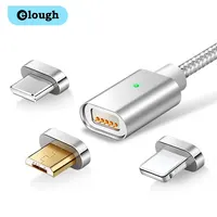 Elough e04 cabo magnético para iphone 8 poco x3 xiaomi micro usb tipo c cabo de carregamento rápido ímã do telefone móvel carregador usb cabo