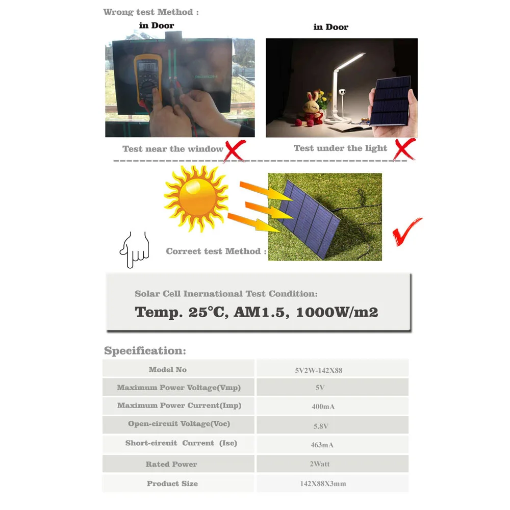 5V 2W 400mA панели солнечных батарей поликристаллический кремний и DIY зарядное устройство небольшой мини кабель для солнечной батареи игрушка солнечный светильник 5V