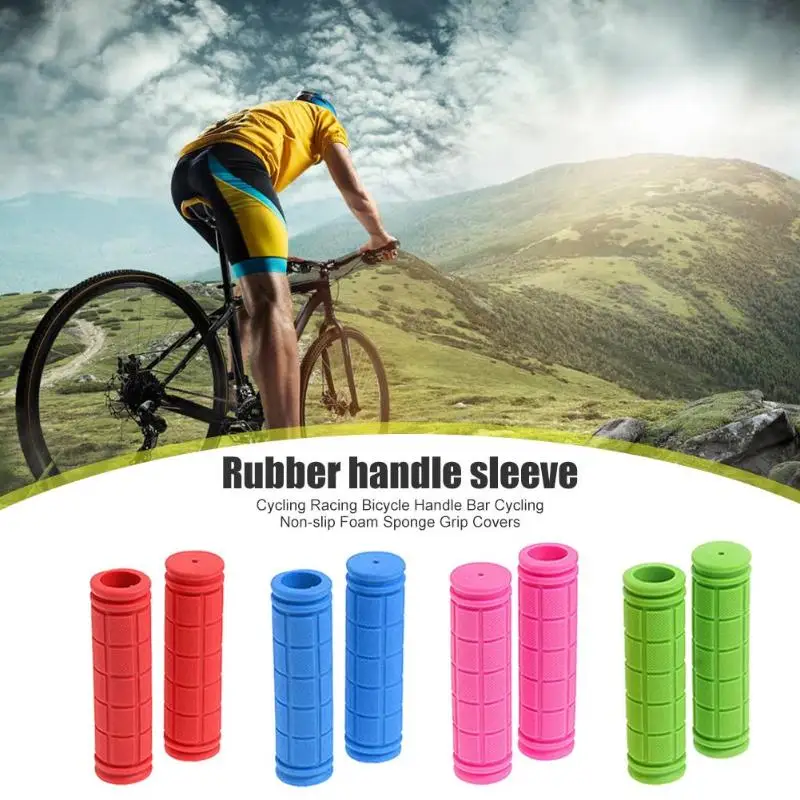 

2pcs Bicycle Handlebar Grips Anti-Skid Silicone Fixed Gear Mountain Bike Handle Grips Cycling Road Bike Accessories