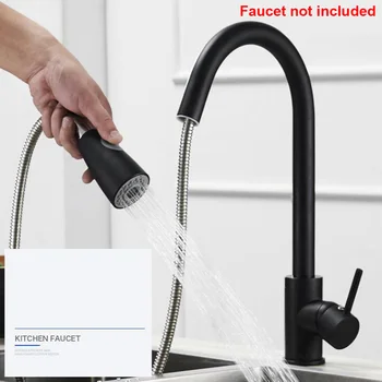 

Tap Sink Sprayer Durable Handle Pull Out Stream Mixer Home Stainless Steel Brushed Nickel Swivel Single Hole Kitchen Faucet