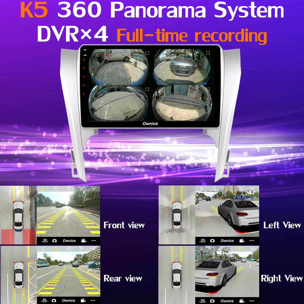 Clearance 360°Panoramic Camera 4G Android 9.0 4G+64G GPS Radio SPDIF DSP CarPlay Car Multimedia Player for Toyota Camry 8 50 55 2012-2014 3