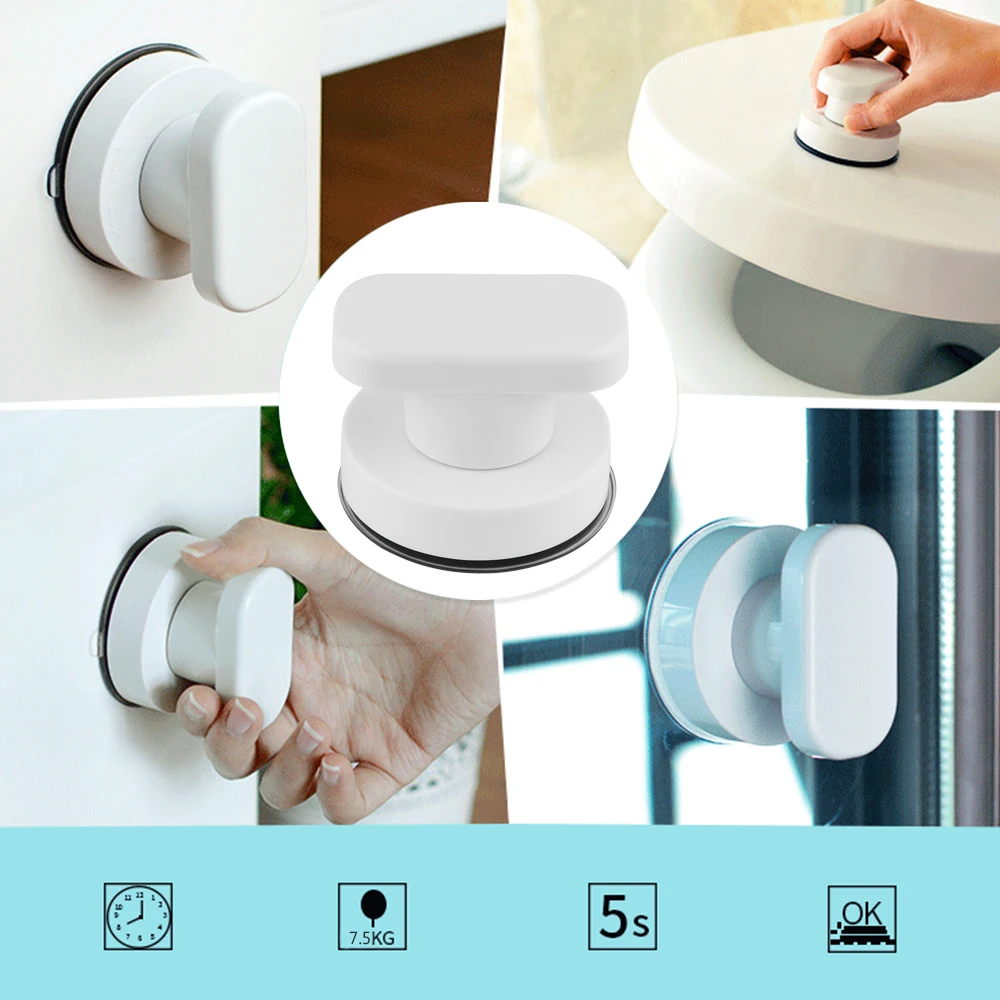 Sucker Handle Door Fridge Drawer Bathroom Suction Cup Wall Mounted Handrail Grip Tub Shower Kitchen Accessorie | Дом - Цена: 