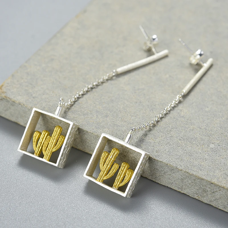 Lotus Fun реальные 925 серебро ручной работы Ювелирные украшения пустыни серии