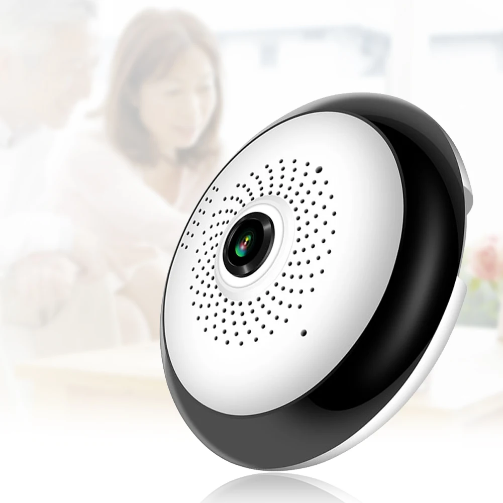 Ip-камера ночного видения HD наблюдения с датчиком движения 360 градусов панорамный вид беспроводной WiFi круглый умный Рыбий глаз объектив