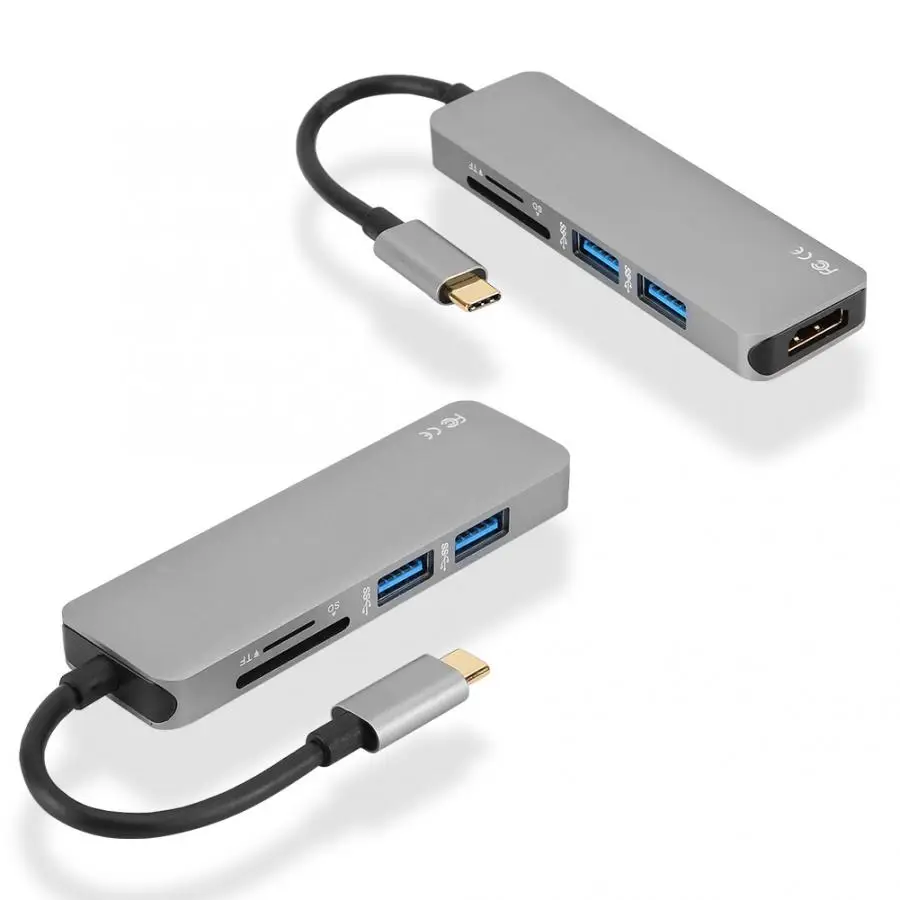 Динамик терминал USB-C к HDMI переходник Поддержка TF карты беспроводной HDMI Дисплей приемник 4K* 2K 30 Гц
