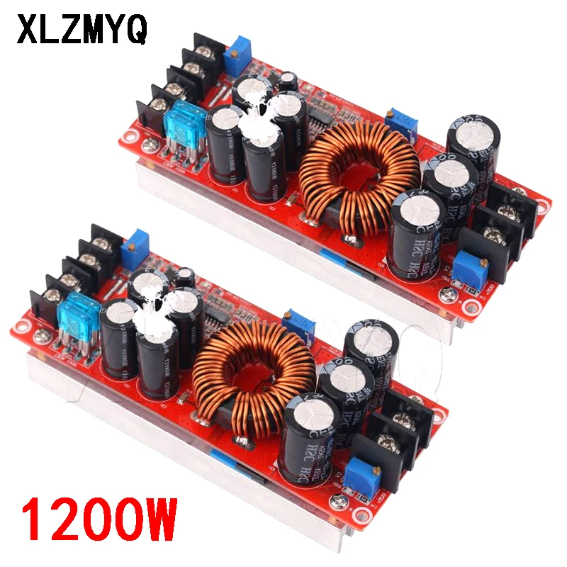 Convertisseur 1200 W 20A DC Boost Module d'alimentation électrique en 8-60V sortie 12-83V avec dissipateur thermique 1200 W 12V à 24V 48V