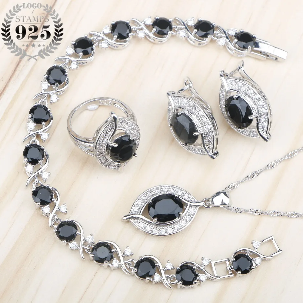Женский ювелирный комплект из колье и серёг серебра 925 пробы|bridal jewelry sets|jewelry