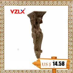 VZLX новая деревянная аппликация Onlay деревянная Декаль деревянные дверцы для мебели Угловые стены дома цветок изысканные современные украшения молдинги