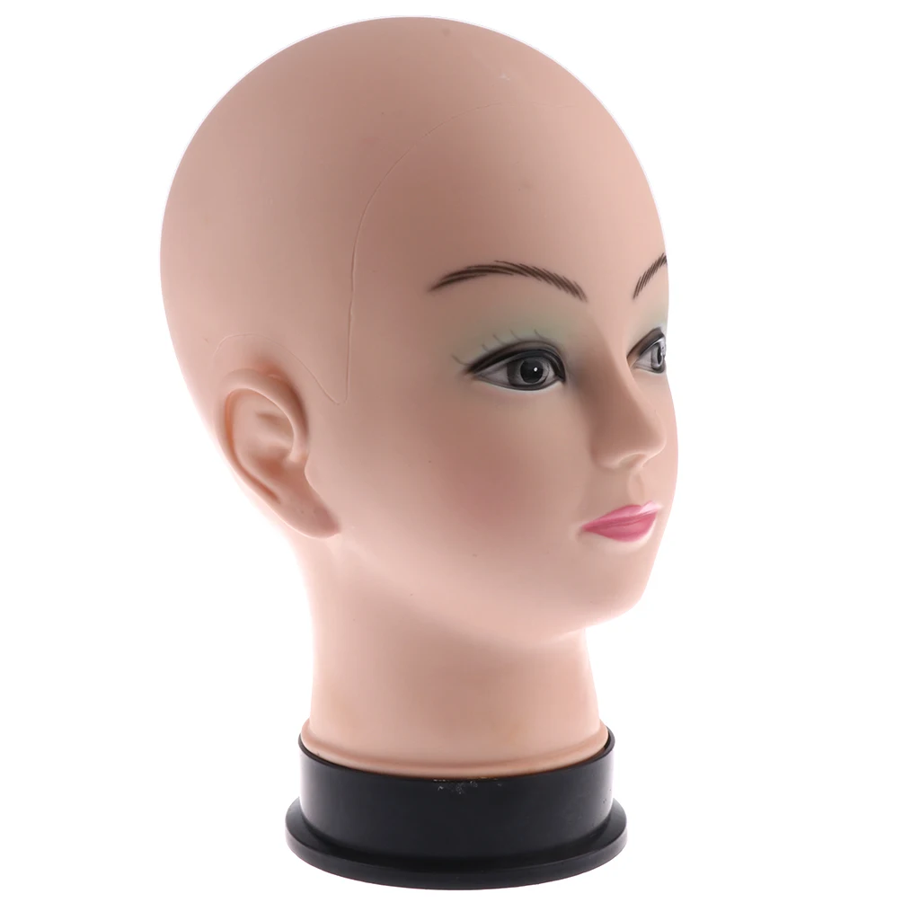Bald Mannequin Head Female Professional Cosmetology for Wig Making, Display Wigs, Eyeglasses, Hairs 28cm/11
