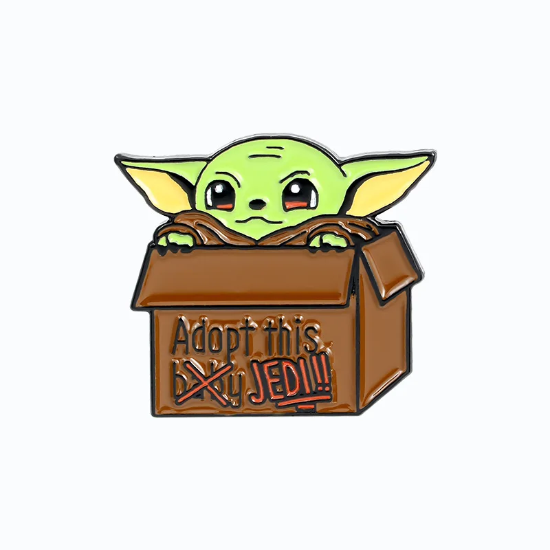 Мультяшный значок Милые Броши Yoda для малышей Звездные войны эмалированная