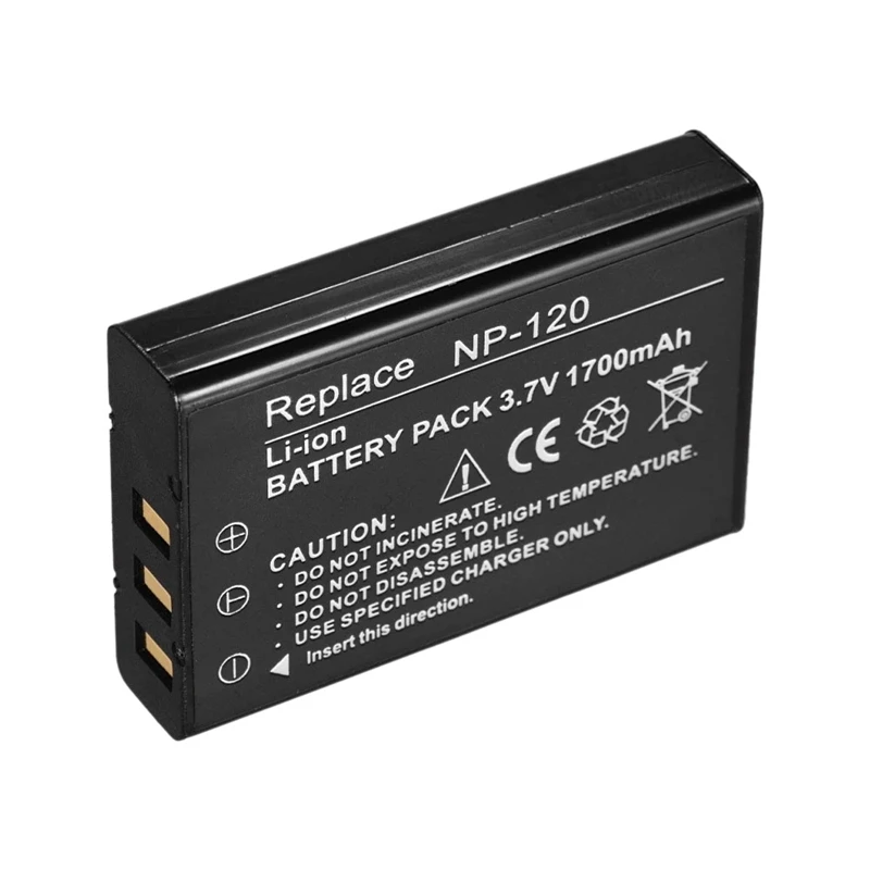 

Np-120 Rechargeable Battery Power Backup Replacement 1700Mah For Ordro Andoer D395/Ac3/Ac5 Camcorders
