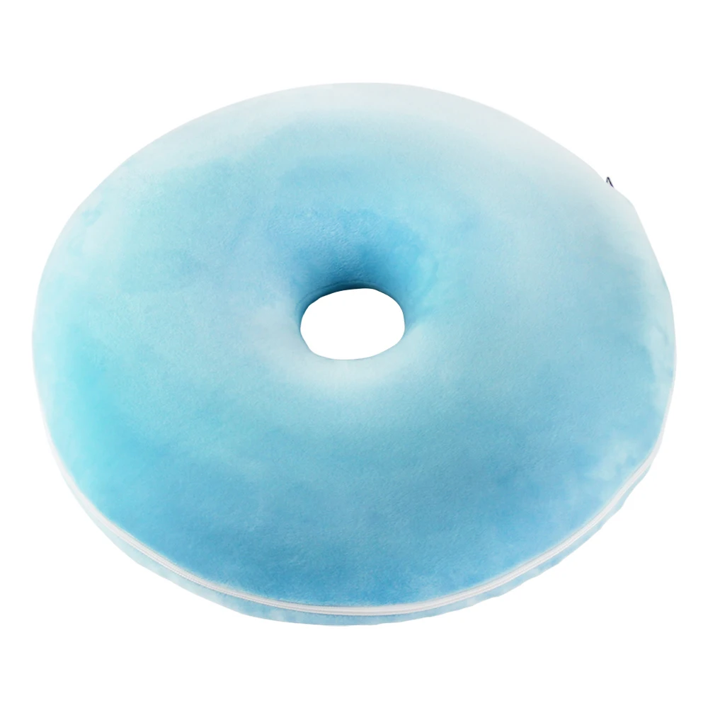 blue Пончик подушка Memory Foam круглая подушка для сиденья мягкие подушки круглые декоративные однотонные домашние офисные Портативный Диван Подушка - Цвет: blue