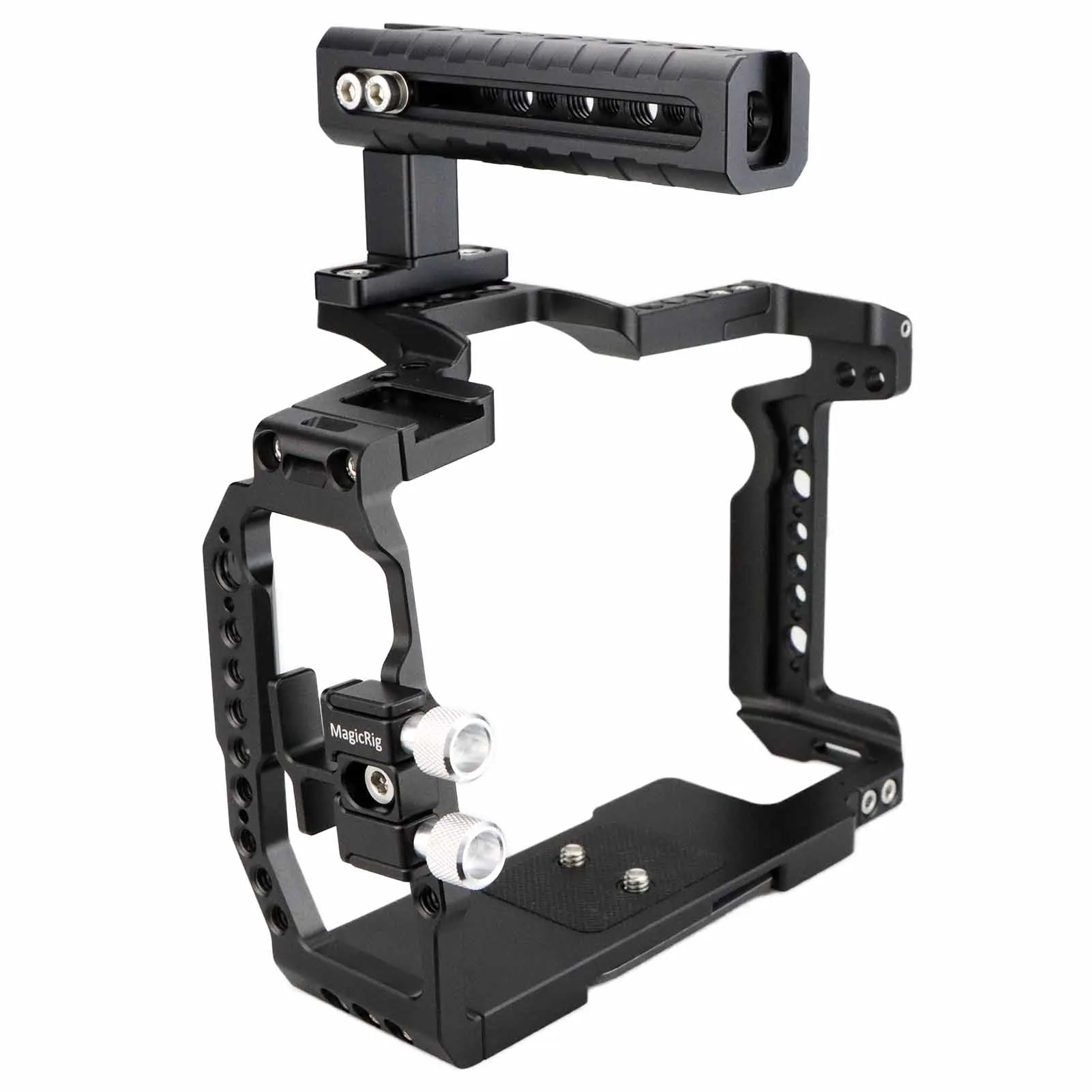 Gabbia Per Videocamera Magicrig Per Blackmagic Design Pocket Cinema Camera 6K Pro (Bmpcc 6K Pro) Con Impugnatura Superiore Regolabile + Morsetto Per C