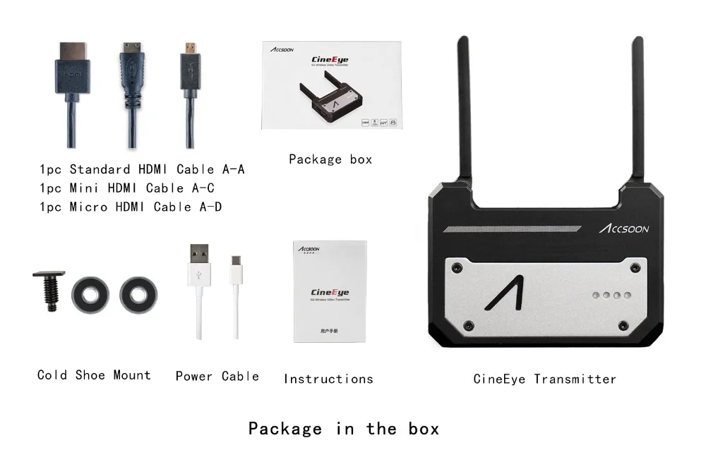 Accsoon CineEye Беспроводная передача 5G 1080P мини HDMI устройство передачи для IOS iPhone Andriod телефон видео передатчик