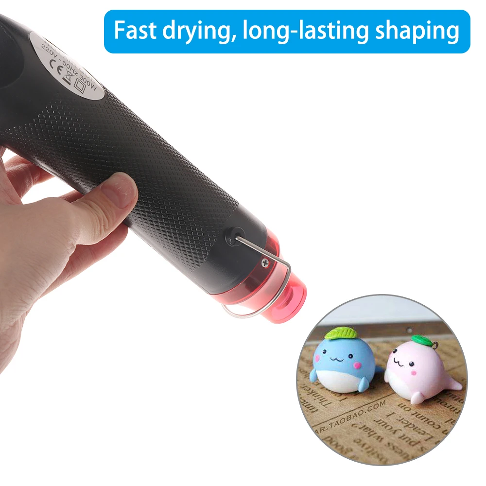 

110V/220V 300W Hot Air Temperature Heat Gun For DIY Clay Embossing Fimo Shrink Wrapping Drying Paint Supporting Seat Power Tool