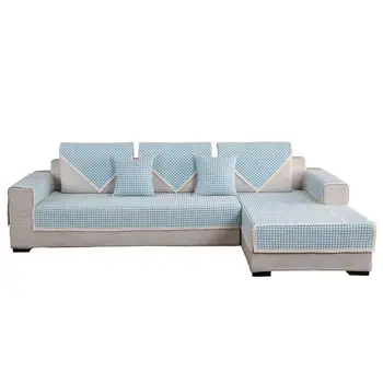 

Cotton Fabric Lace Sofa Cover Pet Dog Kid Mat Armchair Furniture Protector Washable Armrest Couch Covers Slipcovers 1/2/3 Seat