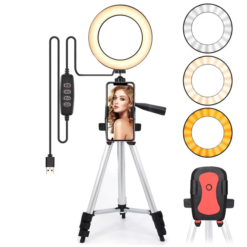  Led Light Ring For Selfie Lamp Ring Light Tripod With Lamp Photography Lighting For Youtube Holder  - 4000289281029
