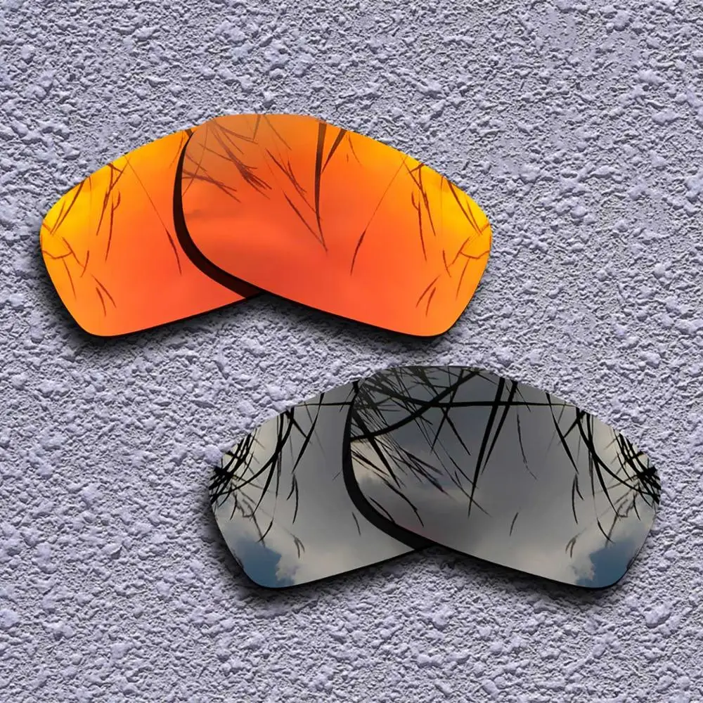 2 Pairs Polarized Replacement Lenses for Oakley Fives Squared Sunglasses- Multiple Choices - Цвет линз: Fire Red-Black