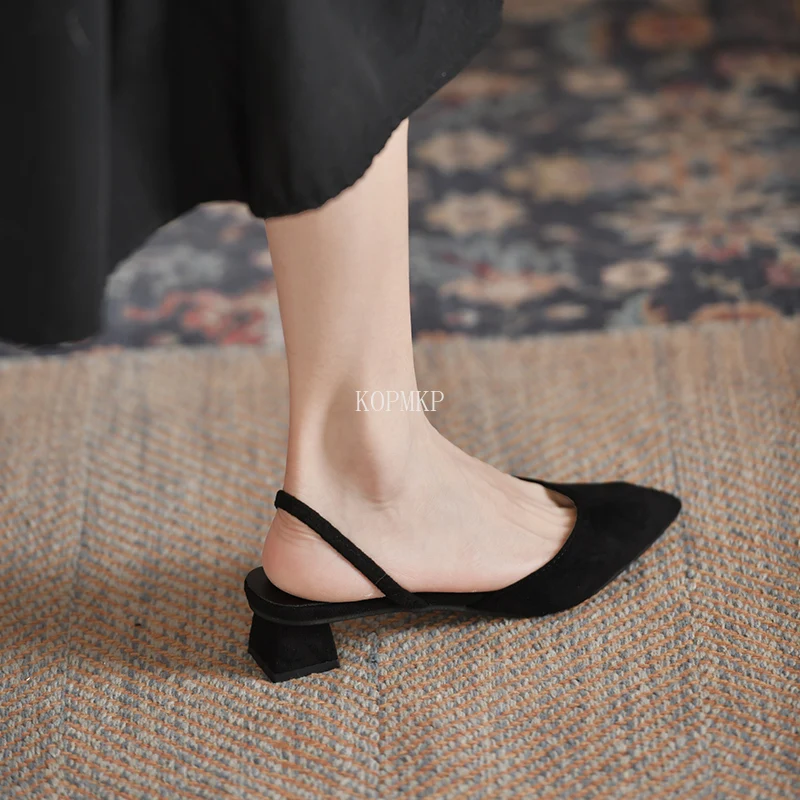 Ladies Sandals Ankle Strap Pumps Stiletto Pointed Toe High Heels Sandals Formal Party Shoes Slingback Kopmkp Zapatos De Mujer 43