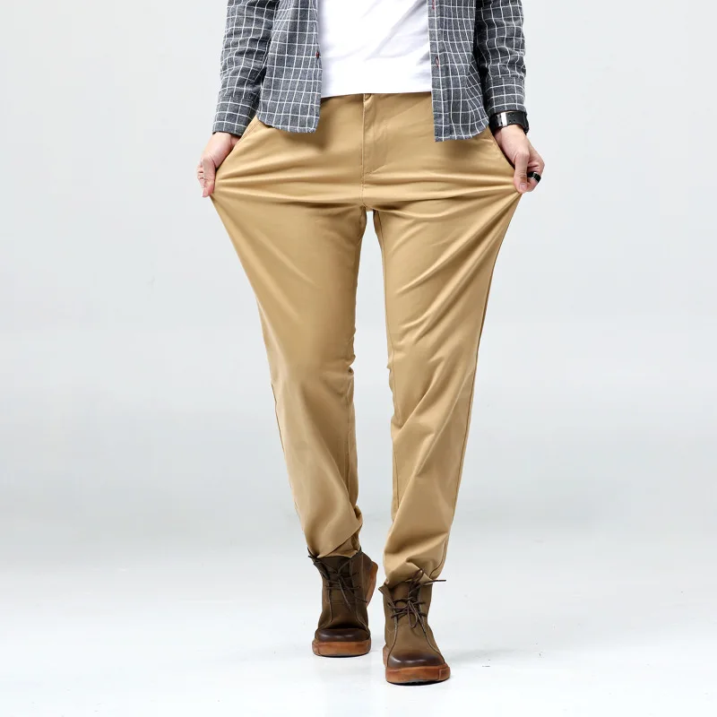 

Four Seasons Paragraph Casual Trousers Men's Japanese-style Harem-Style Loose-Fit Elasticity Plus-sized Skinny Business Simple C