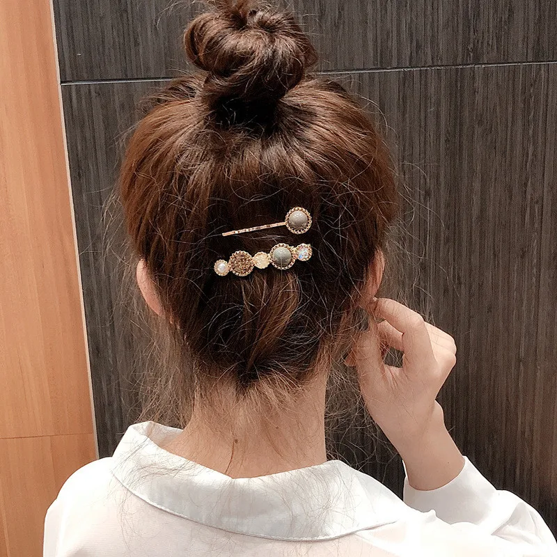 

Spring Candy Scrub Bead Hairpin Sweet Imitiation Pearl Korean Hair Clips Fashion Hair Accessories for Women Beads Hairpins