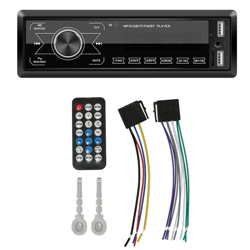 

In-Dash 12V Car Mp3 Player Colorful Lights USB Radios Call Stereo Remote Control Digital Wireless Audio Music Stereo