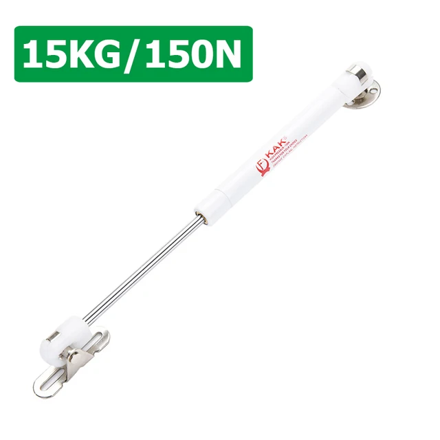 KAK 4 Pieces Soft Closing Cabinet Hinges 6kg to 10kg Bench Toy Box Lid Support Gas Strut  Kitchen Cupboard Door Support Hardware White 15KG x 1