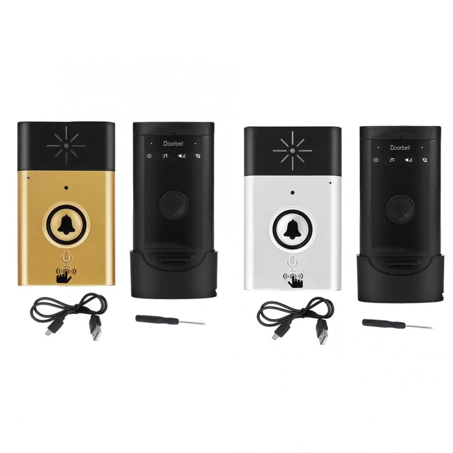 

Wireless Voice Intercom Doorbells Two-way Talk Home Doorbell Intercom Kit door bell waterproof no battery timbre inal mbrico