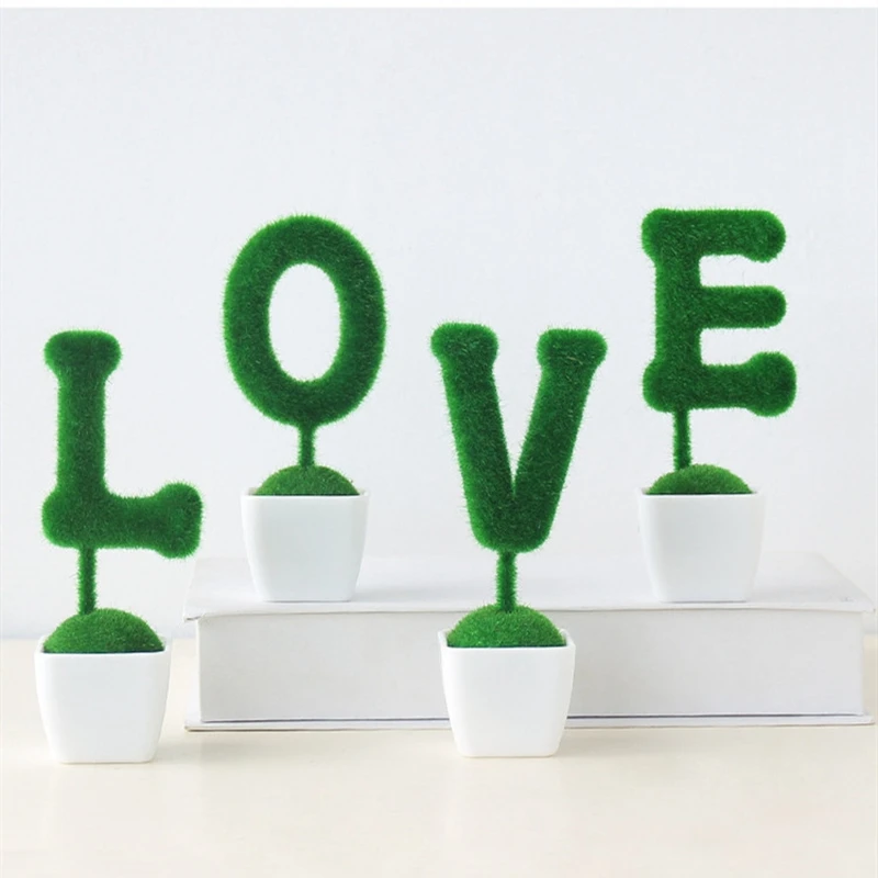 4pcs/lot Simulation Green Plant Artificial Plant Pots Pendant Fake Pot Hanging Ornaments Christmas Home Table Decor Supplies