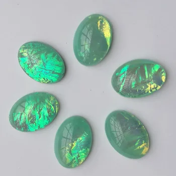 

Resin Stone Diameter 13x18mm Oval 95# high-quality Cabochon Dome Flat back beads DIY Jewelry Finding Cameo Pendant Setting