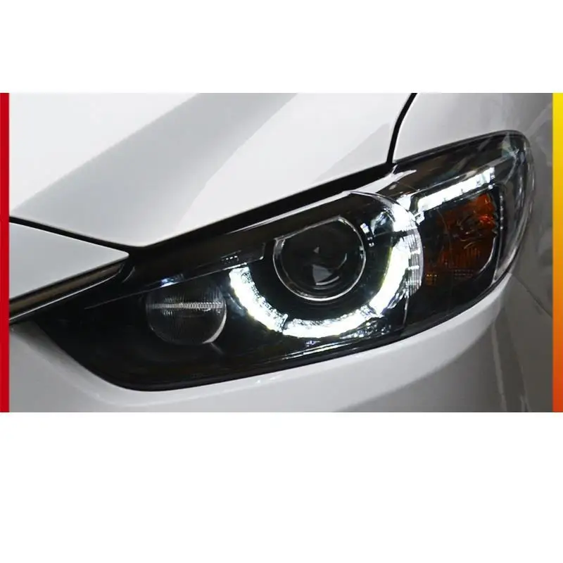 Assessoires ходовой боковой указатель поворота аксессуар Стайлинг Automovil Led Drl фары автомобиля фары в сборе 17 18 для Mazda Atenza