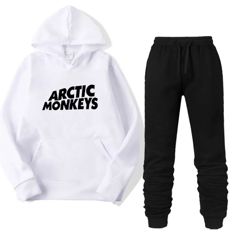 Двойка Модный комплект Arctic Monkeys Толстовка Для мужчин/Для женщин спортивный костюм толстовка с капюшоном Осенняя брендовая одежда, худи+ штаны в комплекте комплект