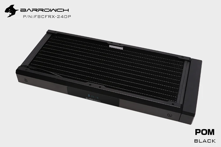 Barrowch FBCFRX-240 Хамелеон рыбы модульный 240 мм радиатор с OLED дисплей акрил/POM Впускной модуль подходит для 120 мм вентилятора - Цвет лезвия: POM-Black