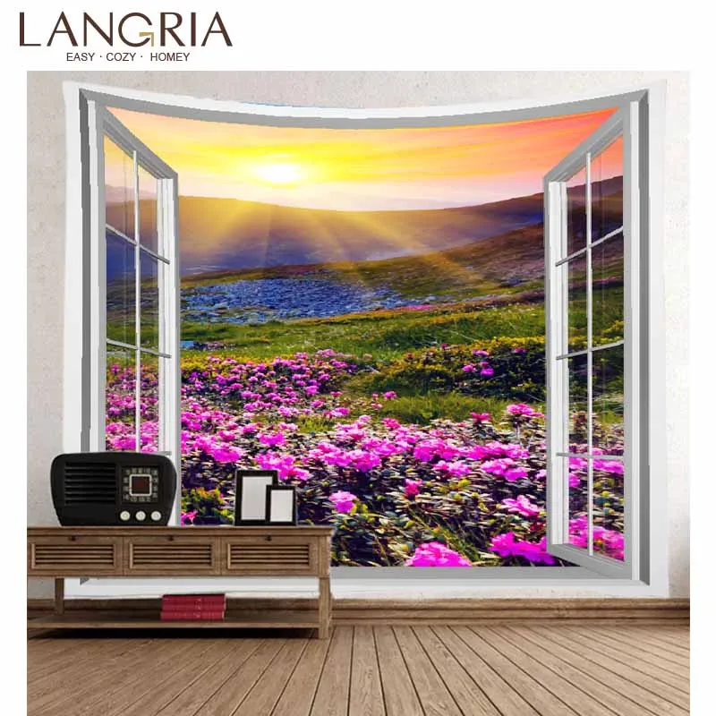 Langria Tapestry Wall Hanging Wall Tapestry with Nature Printing Home Decorations for Living Room Bedroom Decor