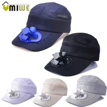 Шляпа с питанием от солнечных батарей, кепка для кемпинга, пешего туризма, кепка с солнечным питанием, бейсболка, охлаждающая Кепка с вентилятором, летние пляжные шляпы, разноцветные