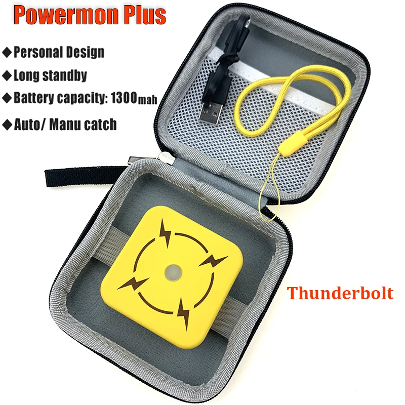 Powermon Thunderbolt Горячая Новая версия Bluetooth браслет с автоматической ловлей для PokemonGO Plus с перезаряжаемой батареей внутри - Цвет: Powermon Thunderbolt