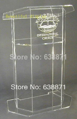 Free Shiping Simple beautiful Aluminium shape podium lectern stand modern acrylic pulpit for sale | Мебель