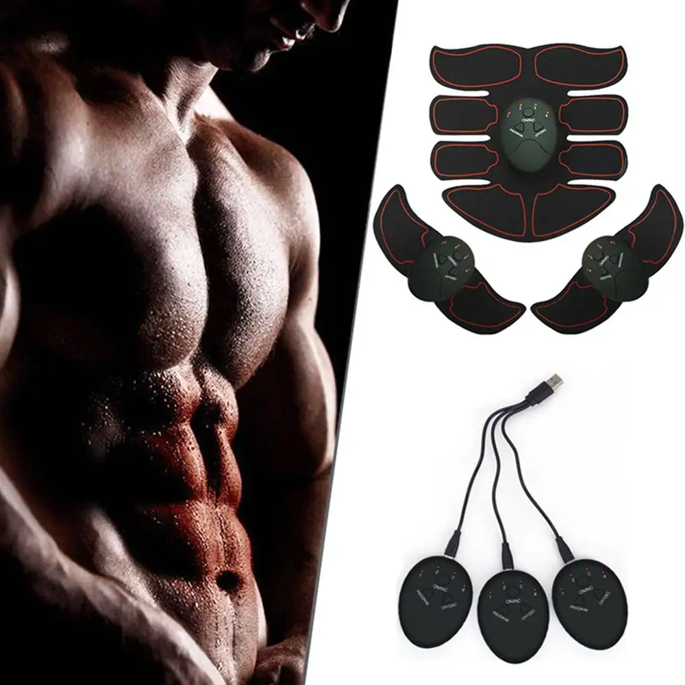 

Abdominal Muscle Stimulator Trainer EMS Abs Fitness Equipment Training Gear Muscles Electrostimulator Toner Exercise At Home Gym