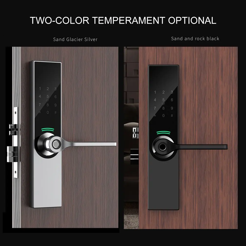 

YG05 Digital Biometric Fingerprint Lock Keyless Smart Door Lock Fingerprint+Password+RFID Card+Key+APP Unlocking 5 Ways