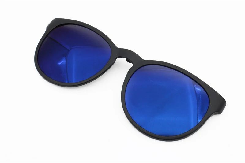 purple lenses Модель № TJ005 одиночные обрезки TAC поляризованные солнечные ретро-очки линзы для миопия, Гиперметропия очки дополнительный зажим на солнечных линзах - Цвет линз: purple lenses
