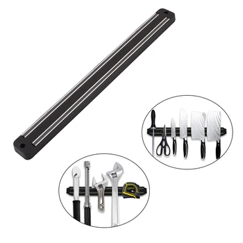 

LMETJMA Wall Mount Magnetic Knife Holder Rack Multi Purpose Magnetic Knife Rack Strip for Organizing Utensils and Knives KC0315